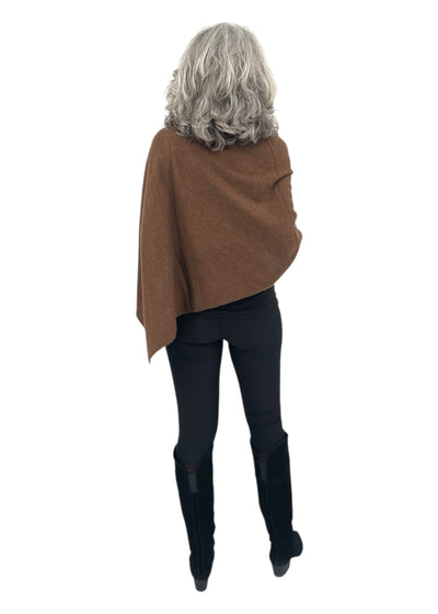 Cashmere Topper in Heather Cocoa