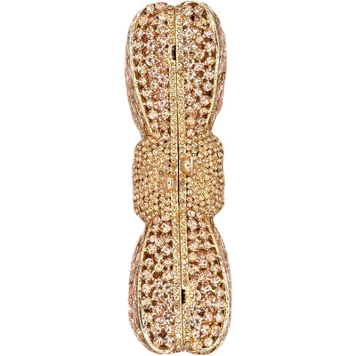 Beaded Bow Clutch in Blush