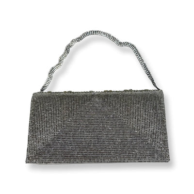 Beaded Clutch - Pewter
