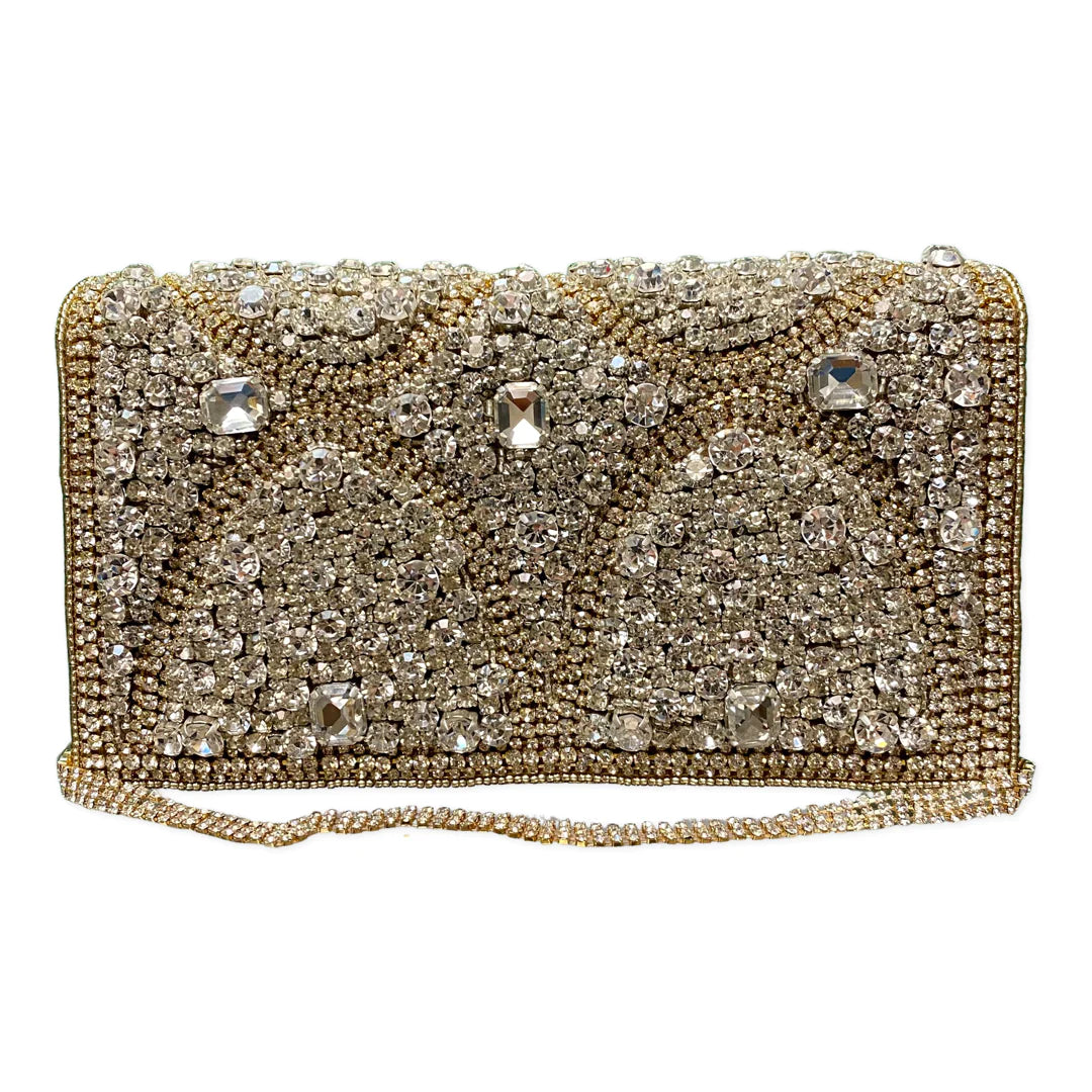 Gold With Crystal Stones And Crystal Strap