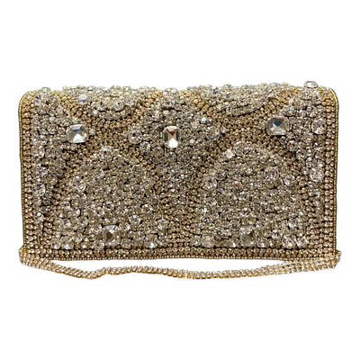 Gold With Crystal Stones And Crystal Strap