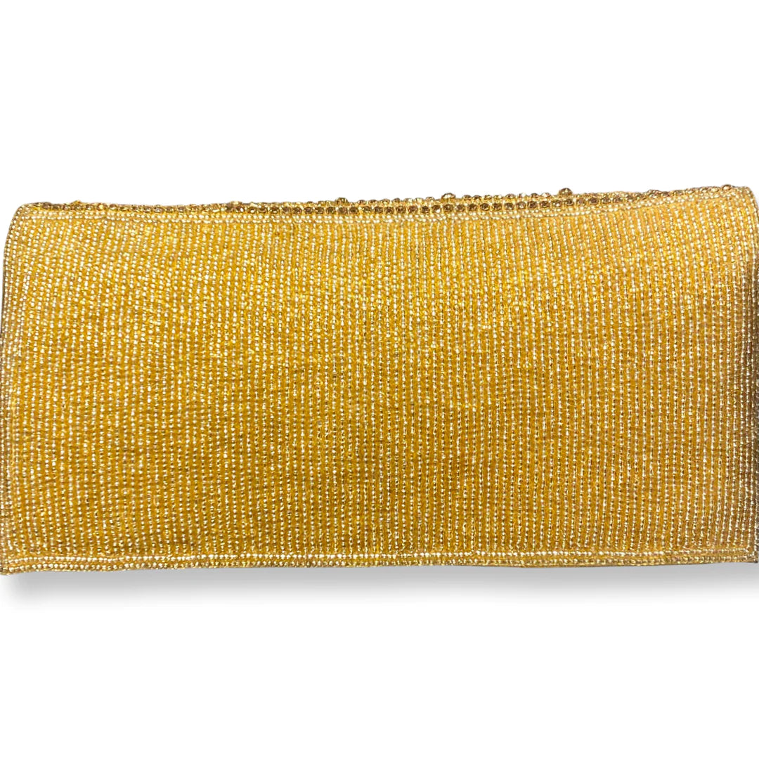Gold Crystal Beads W/Crystal Strap