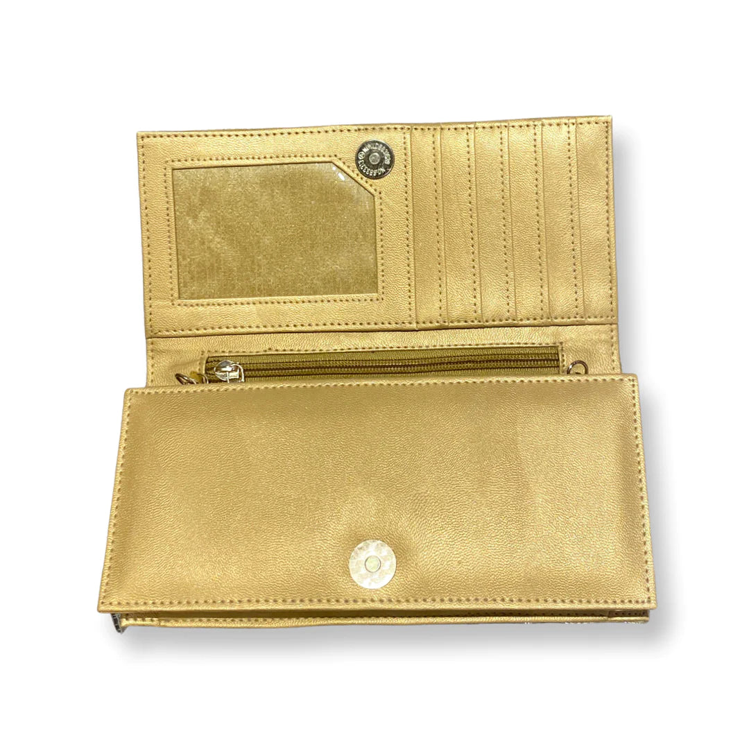 Gold Crystal Beads W/Crystal Strap