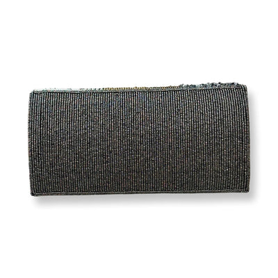 Gold & Ivory Pattern Clutch With Sequins