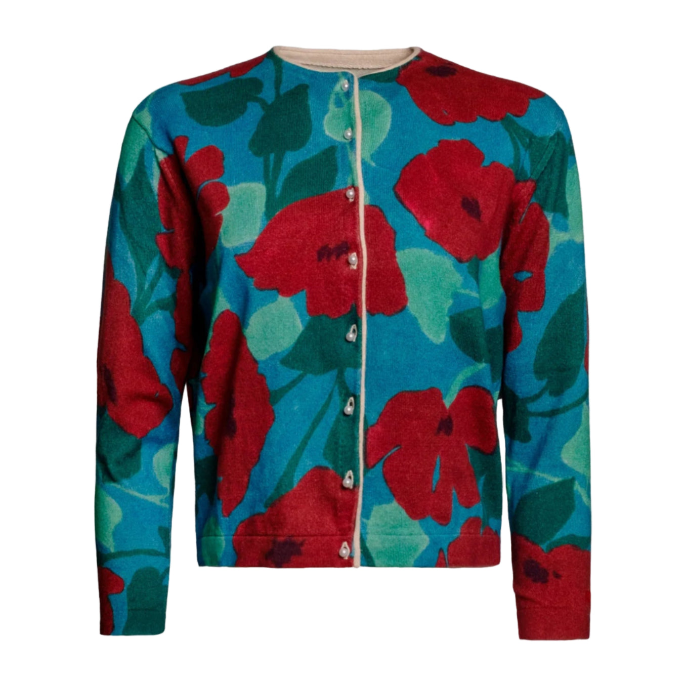 Darling Cardigan in Blue/Red/Multi