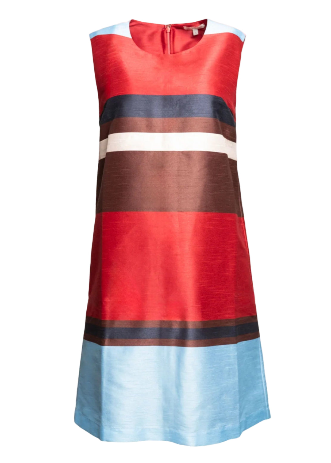 Sylvie Shift Dress in Red/Blue/Multi