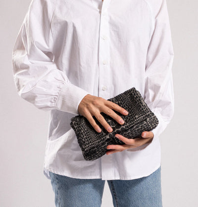 Tokyo Clutch in Gray