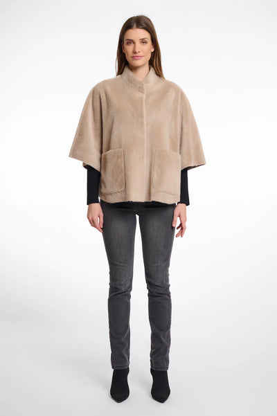 Reversible Dewi Cape in Oat