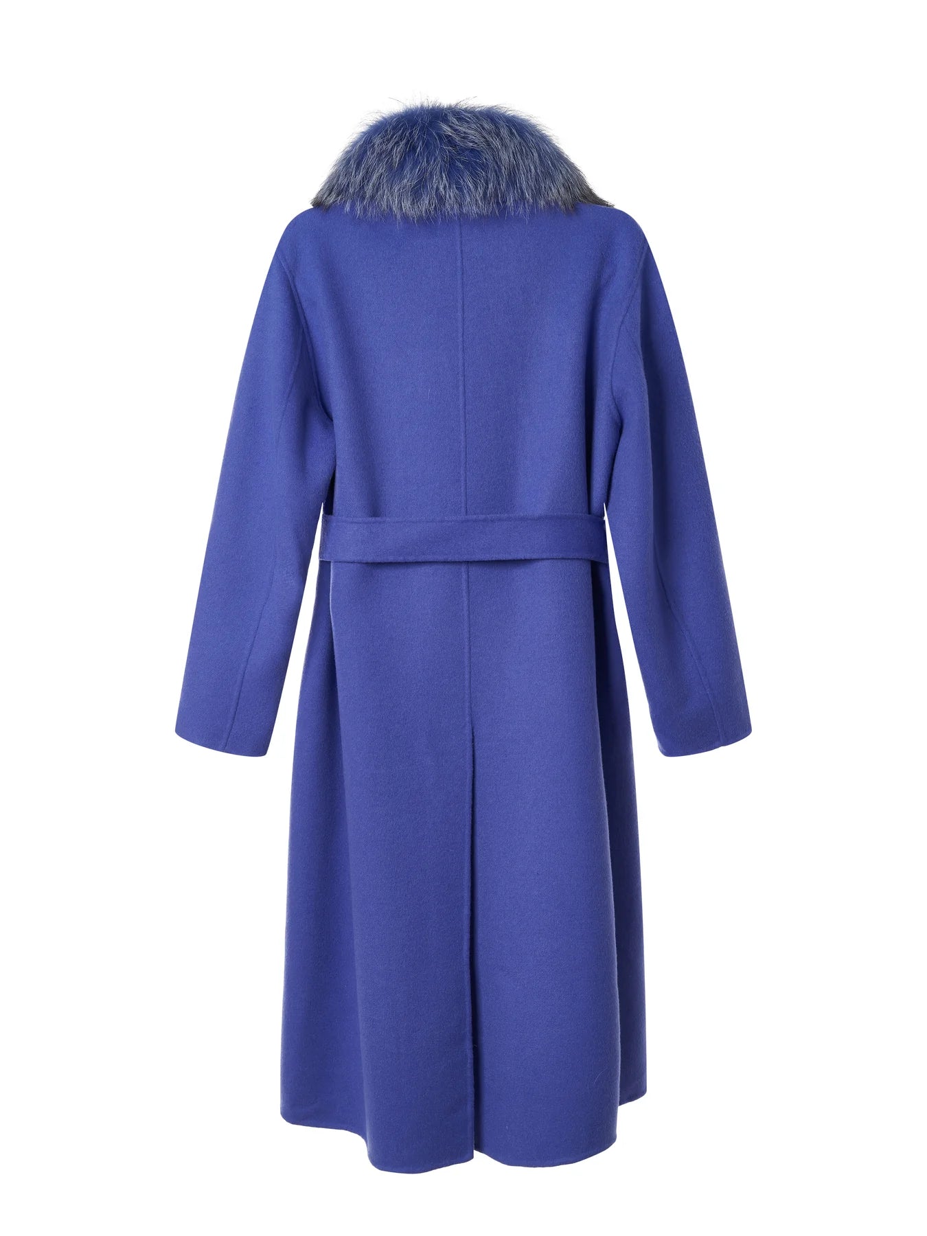 Double Breasted Wrap Coat - Azure