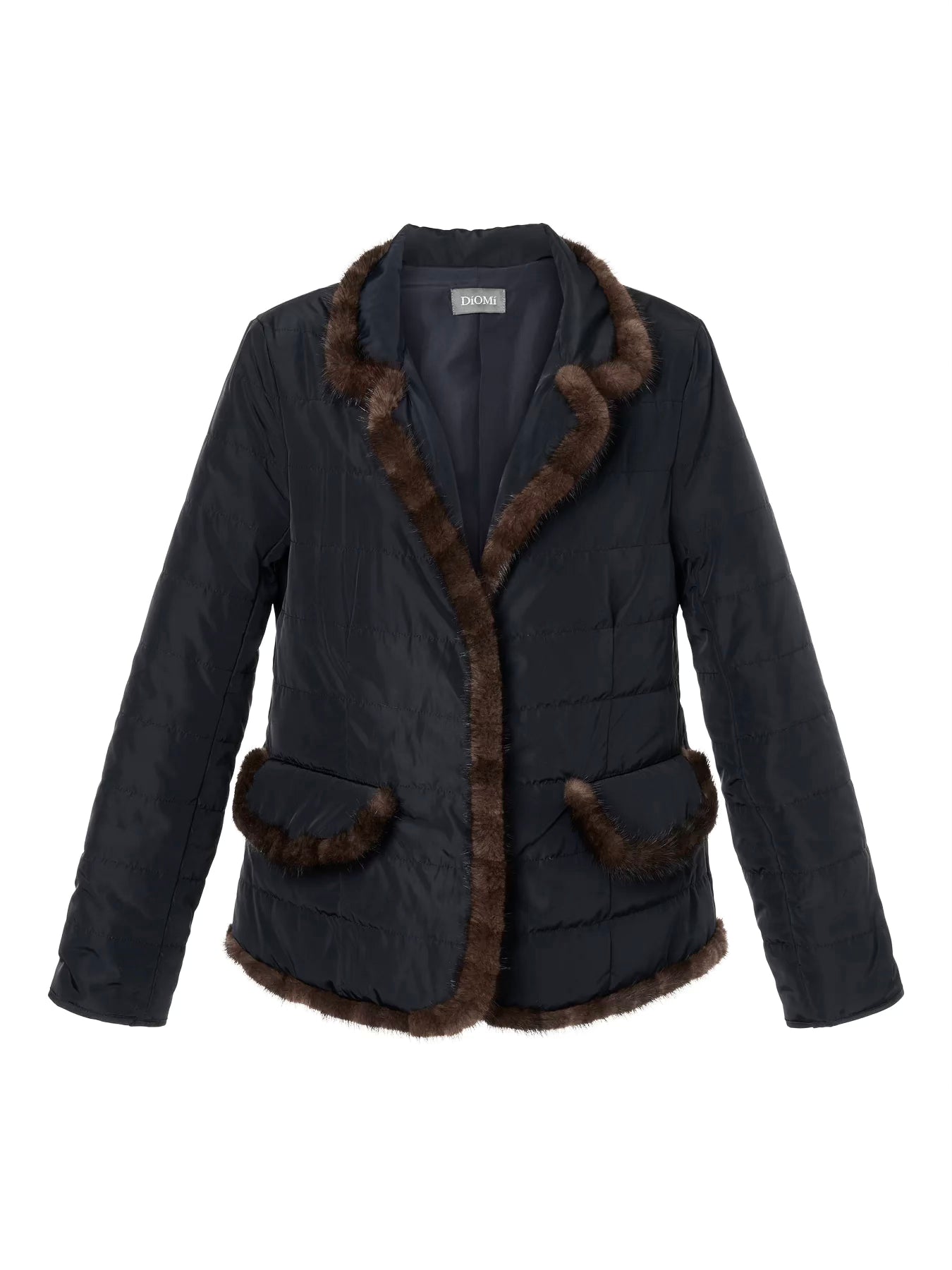 Classic Mink Trim Nylon Jacket