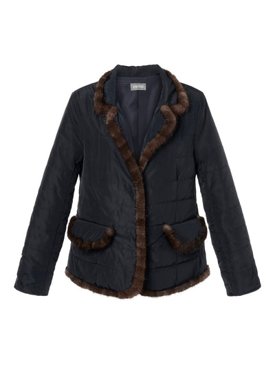 Classic Mink Trim Nylon Jacket