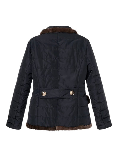 Classic Mink Trim Nylon Jacket