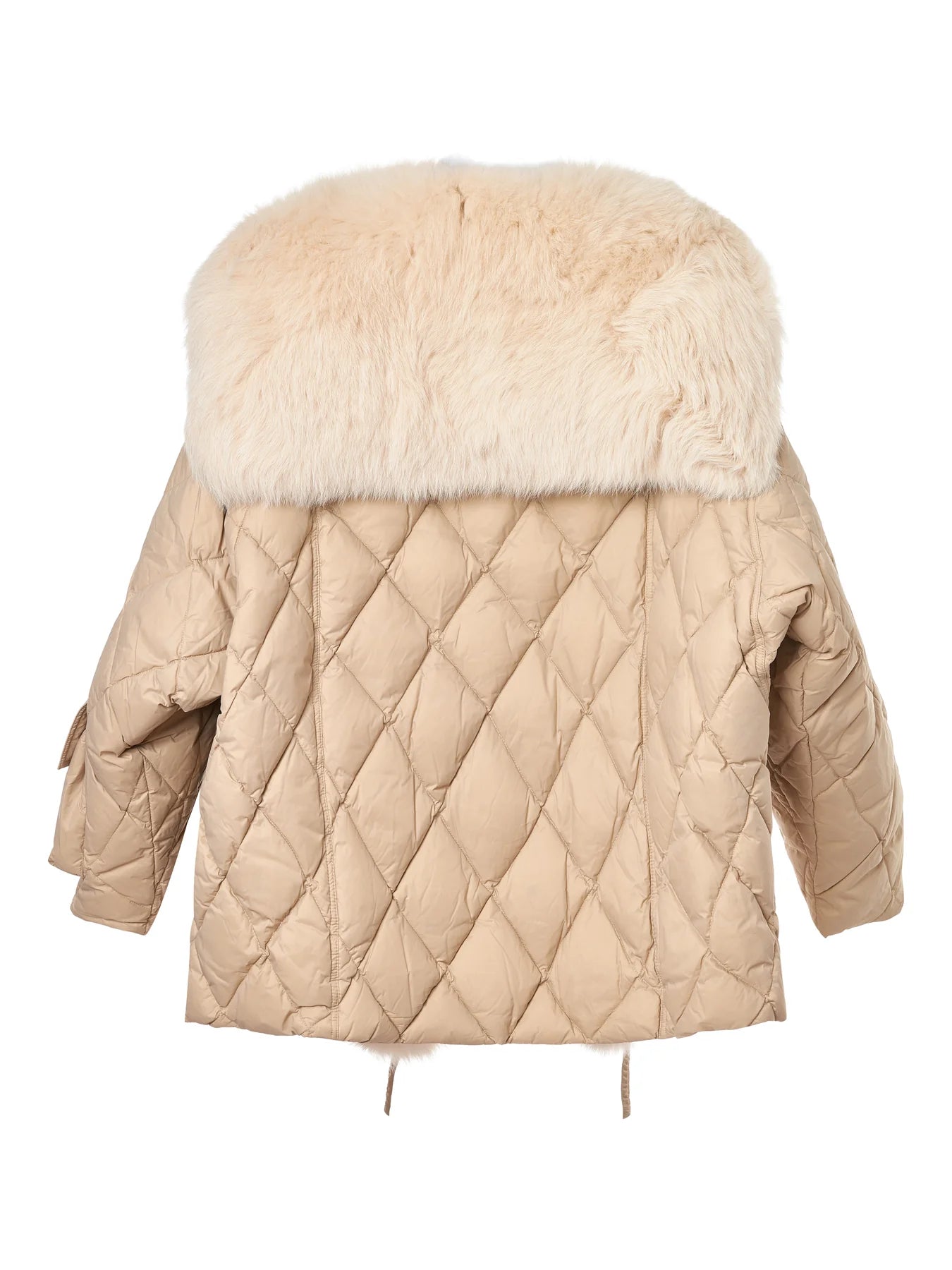 Slim Cut Tick Tock Coat in Cream