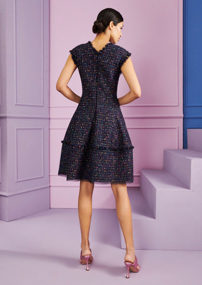 Day Dress - Navy Multi