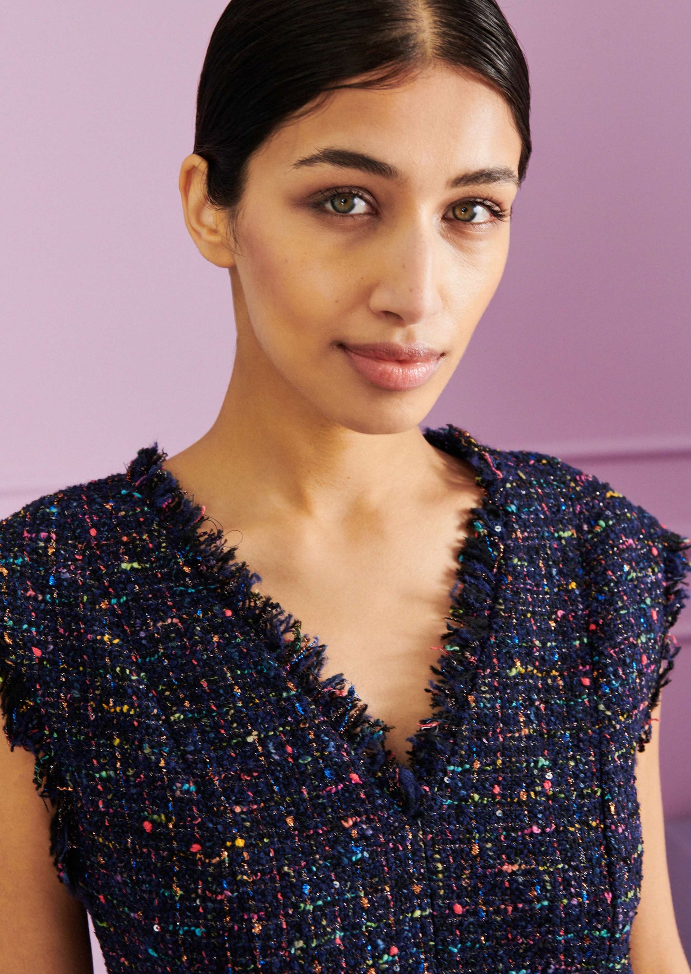 Day Dress - Navy Multi