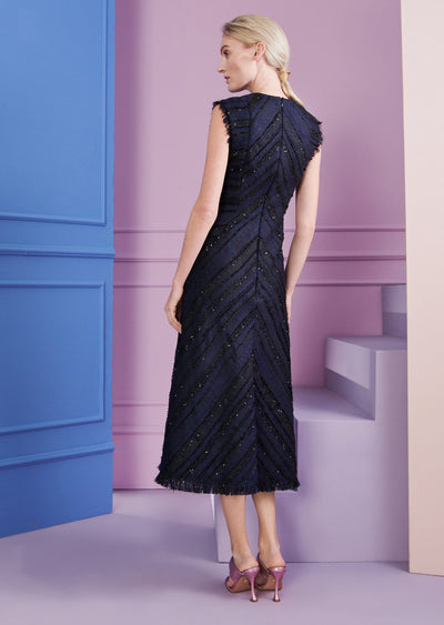 Midi Dress - Navy/Black