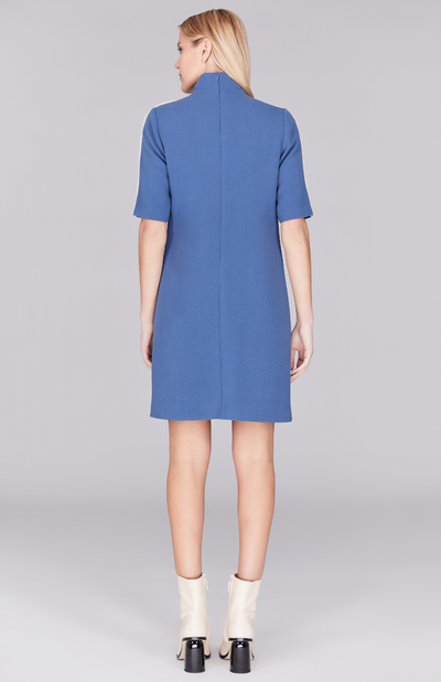 Double Face Shift Dress in Classic Blue/Stone