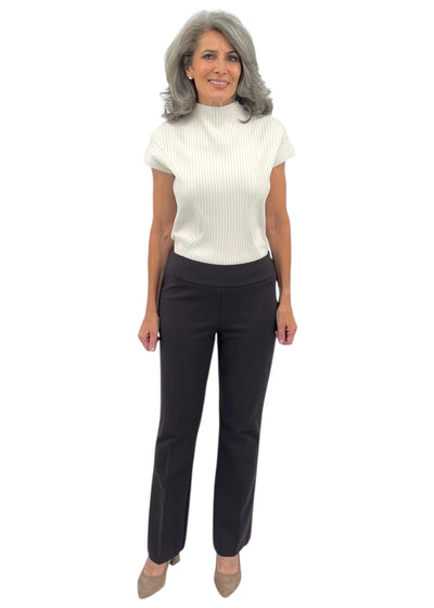 Flare Leg Pant in Dark Brown