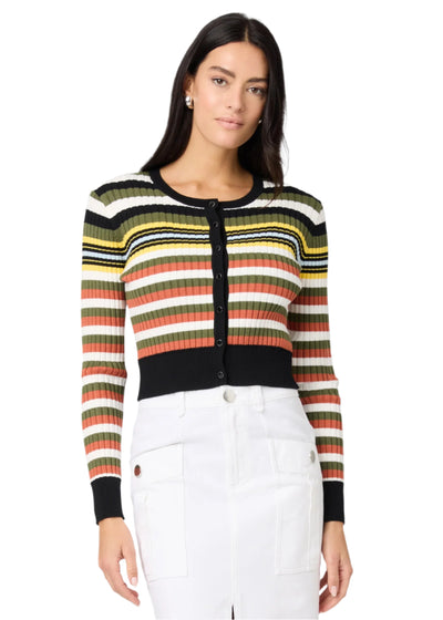 Joey Cropped Stripe Cardigan