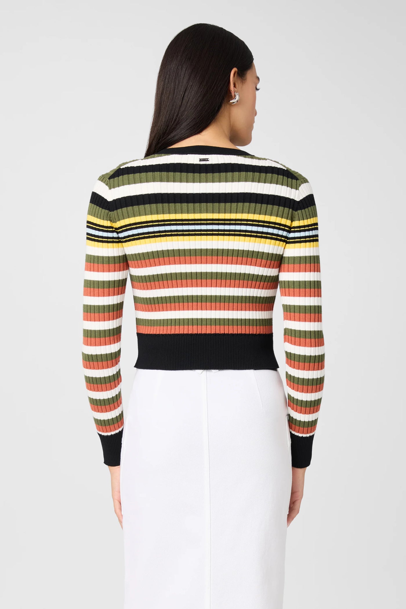 Joey Cropped Stripe Cardigan