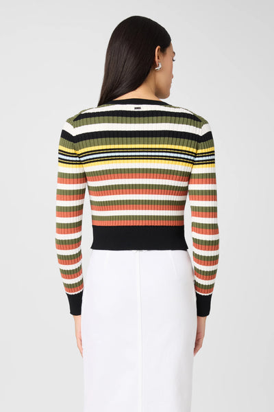 Joey Cropped Stripe Cardigan