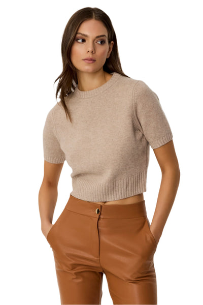 Elsie Pullover Sweater in Beige Melange