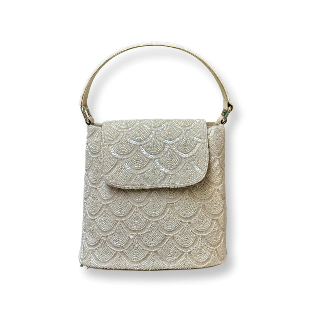 Beaded Handbag - Ivory