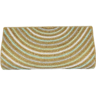 Pastel Rainbow Beaded Clutch