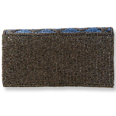 Beaded Blue Pewter Clutch