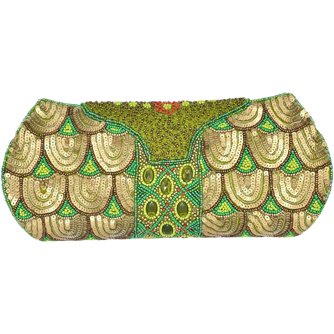 Beaded Olives Clutch