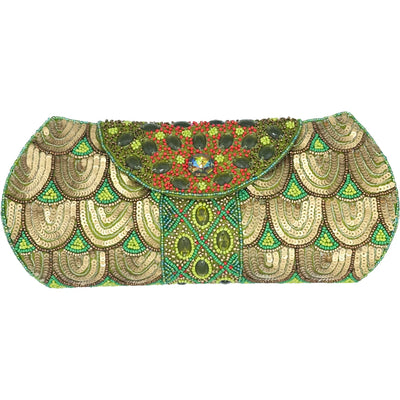 Beaded Olives Clutch