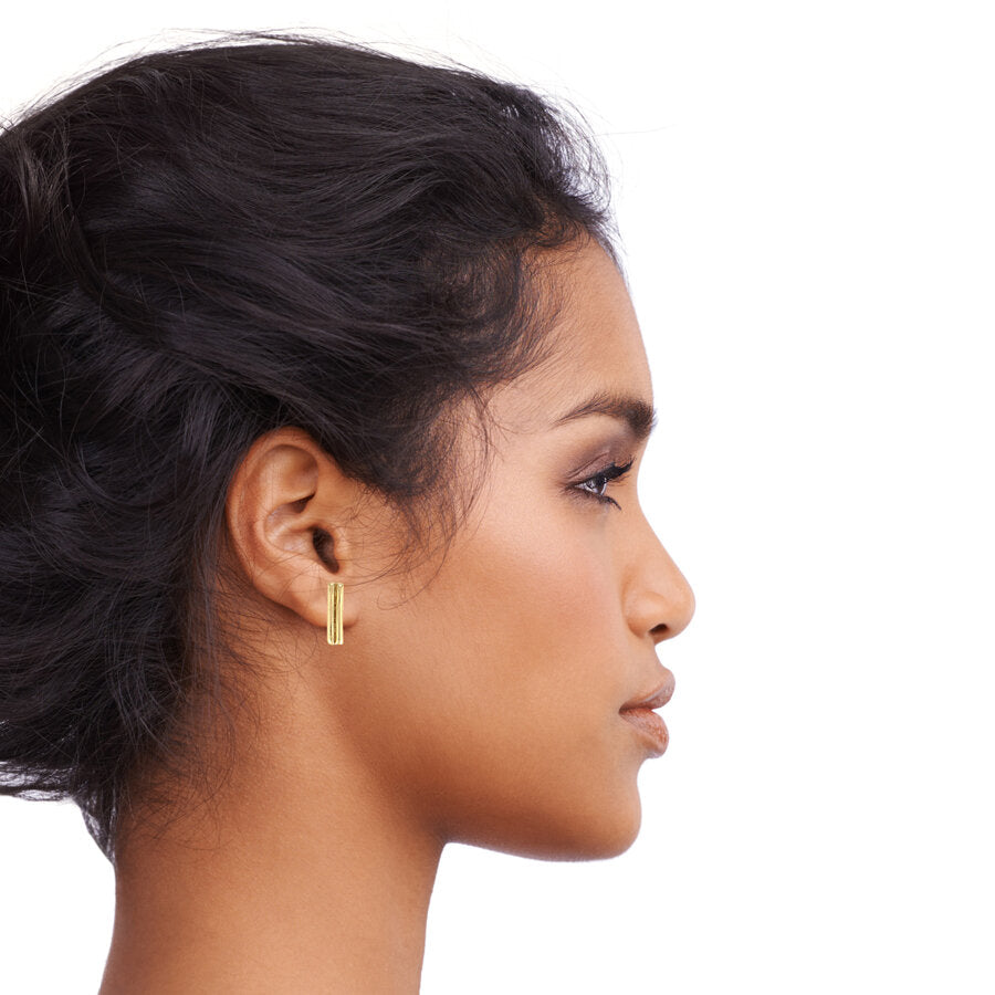 Mini Lane Stud Earrings - 18K Gold