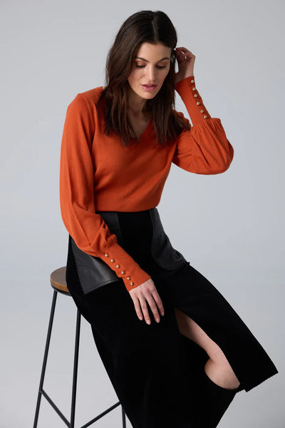 A-line Skirt with Patch Pockets - Black