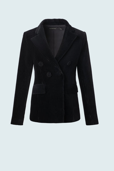 Corduroy Fitted Jacket - Black