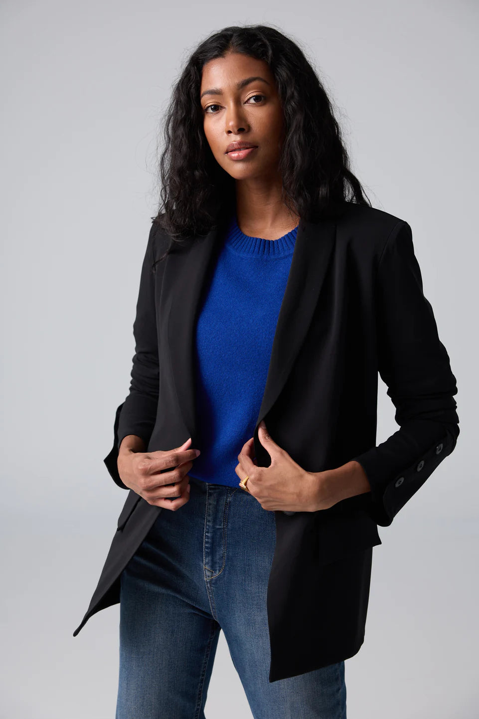 Single Button Shawl Blazer