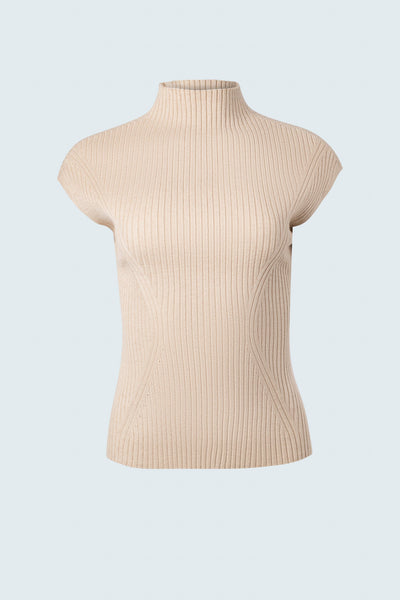 Cheminee Rib Top in Bone