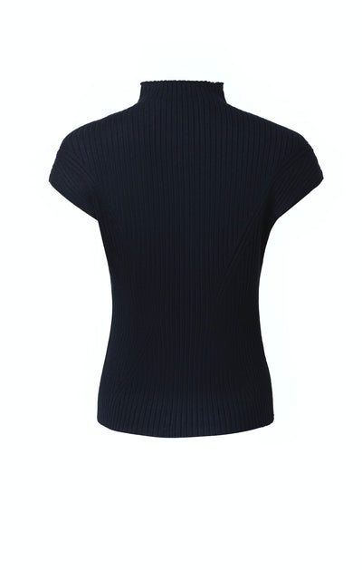 Cheminee Rib Top in Black