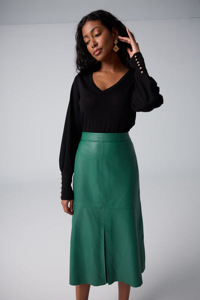 A-Line Midi Skirt