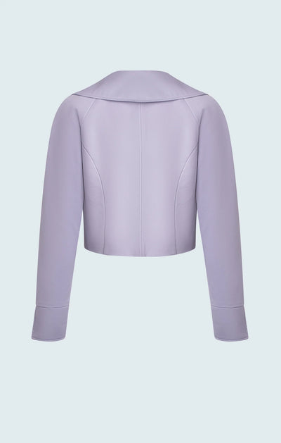 Crop Jacket with Storm Flap - Lilac