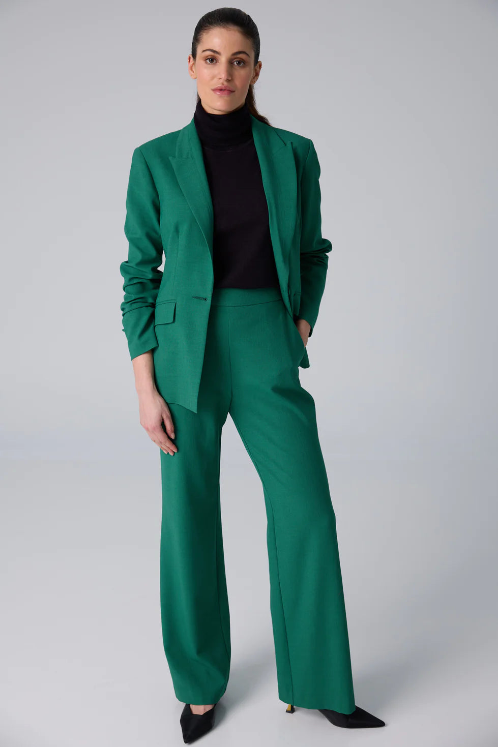 Peak Lapel Jacket - Green