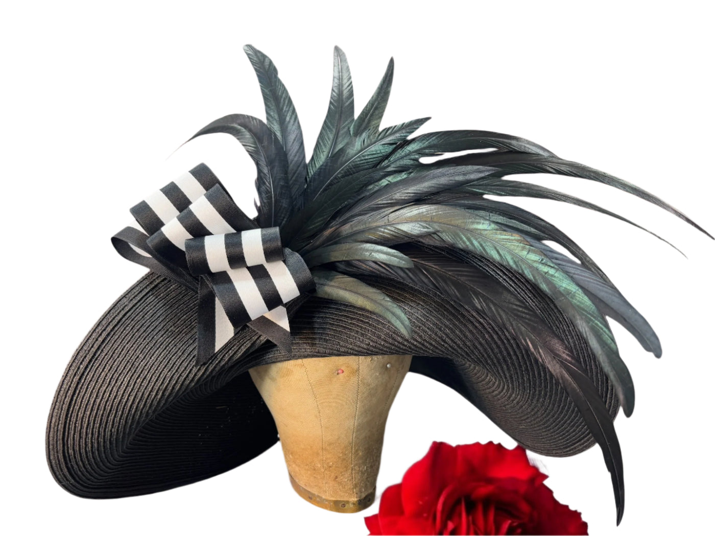 Black Turn up front Hat
