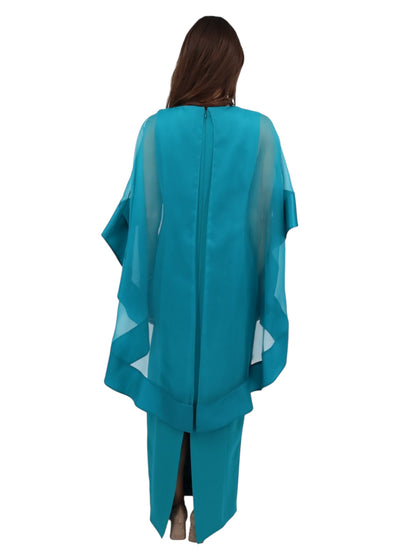 Saturn Gown in Teal