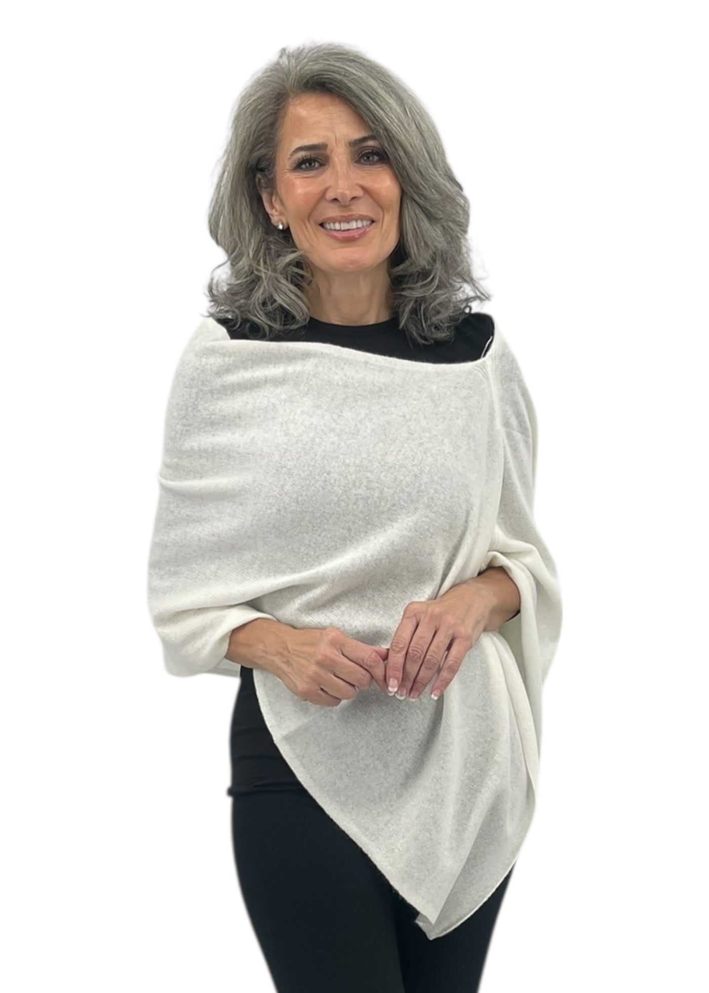 Cashmere Topper in Whisper White