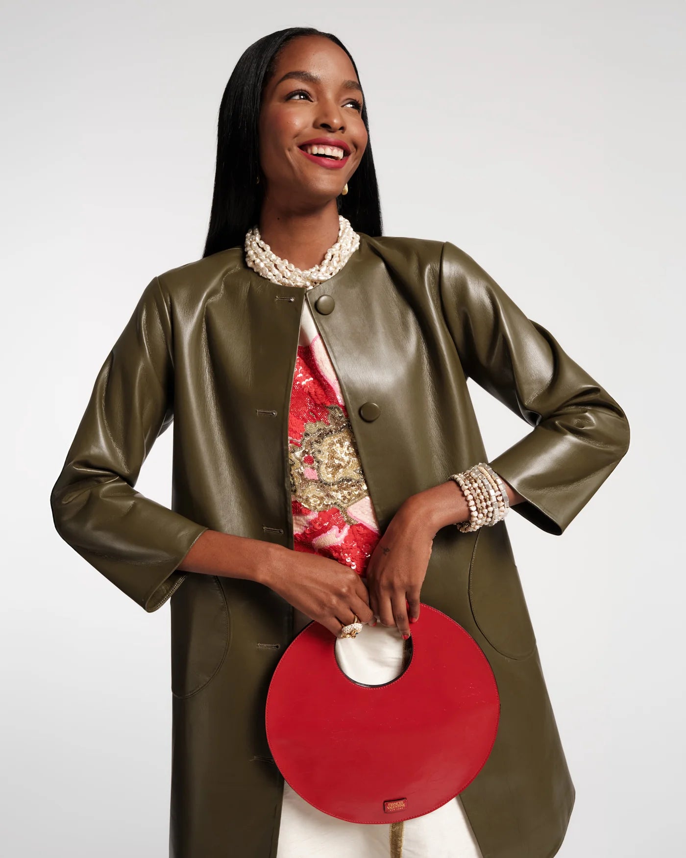 Mod Jacket Faux Leather Olive