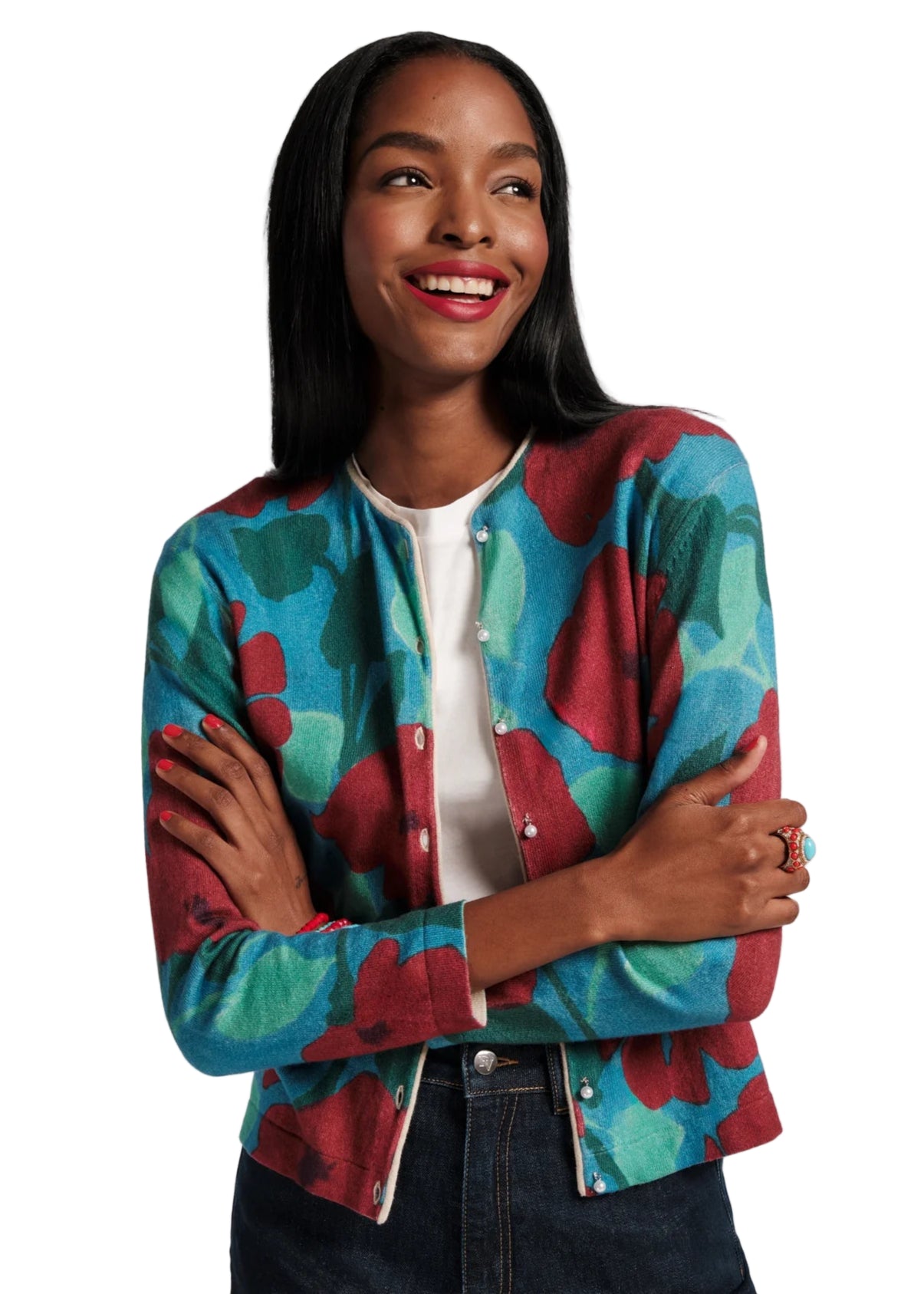 Darling Cardigan in Floating Floral