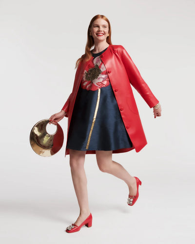 Mod Jacket Faux Leather Geranium