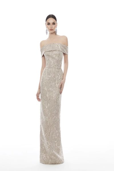 Jacquard Gown - Gold