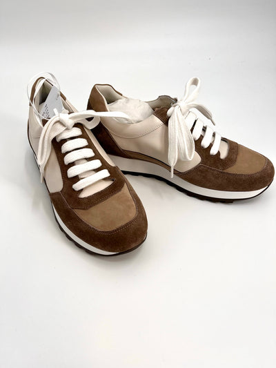 Leather Sneakers in Barley