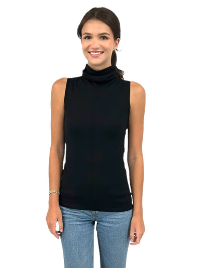 Seamed Funnel Tank in Black