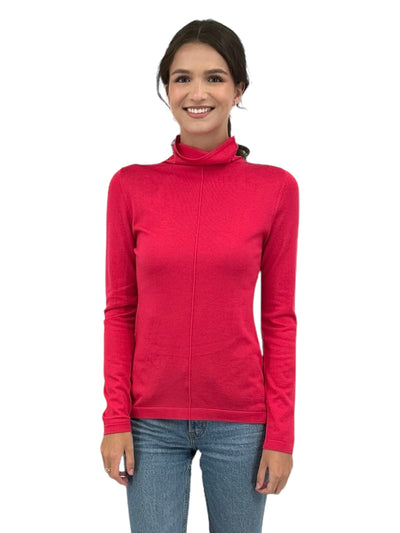 Long Sleeve Seamed Funnel in Poppy